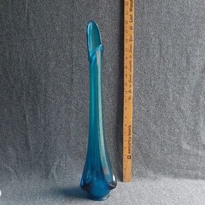Tall Blue Viking Glass Vase